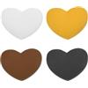 YELARXI Racchetta da tennis antivibrante in morbido silicone ammortizzante, adatta per corde di racchette da tennis, a forma di cuore (nero/bianco/marrone/giallo, 4 pezzi)