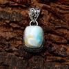 Fatto a mano Ciondolo gioiello in argento sterling 925 con pietra preziosa Larimar 1,57"