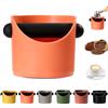 MORAINJAY 0.45L Scatola per Fondi di Caffè Arancione,Knock Box Compatto con Barra Antivibrante e Base Antiscivolo, Accessorio per Macchina Espresso e Barista