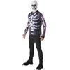Rubie's - Kit costume ufficiale di Milite Teschio (Skull Trooper) di Fortnite, skin di gioco Nero Size Small, Chest 35-38 Inch