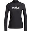 adidas Donna Long Sleeve Rash Guard, Black, M