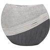Dekohelden24 Vaso decorativo moderno in ceramica, 25 cm, colore: grigio argento