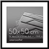 Americanflat Cornice 50x50 cm Nera - Cornice 40x40 cm con Passepartout o 50x50 cm Senza Passepartout - Portafoto con Bordo Sottile in PVC e Pannello Protettivo in Plastica