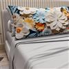 PETTI Artigiani Italiani - Lenzuola in Cotone con Federe in Stampa Digitale, Lenzuola Letto Singolo, Completo Letto Singolo, Floreale 5 Grigio Chiaro, 100% Made in Italy