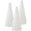 MCE-Commerce Cono in polistirolo, Diametro, Altezza, 3 Pezzi, Polistirene, Bianco, Ø 9 cm altezza 20 cm