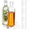 Relaxdays Bottiglie da 250 ml, Set 10 Bottigliette Vuote da Riempire, per Liquori, Olio, Succhi, in Vetro, Trasparente