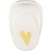 Vaessen Creative Perforatrice a forma di cuore, 2,2 x 15 cm, per carta fai da te, carta per scrapbooking o decoupage, bianco/rosa