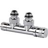 Lineabeta Gruppo valvola e detentore Caligo 50mm manuale destro ottone cromato