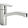 Hansa 51482293 Rubinetto per lavello/Miscelatore Hansapolo DN15 | Rompigetto, Montaggio per Piani di Lavoro Fino a 45 mm | Beccuccio orientabile (120°/60°) | 12 l/min, sporgenza: 216 mm
