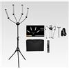 Yidoblo FX-8000ii Pieghevole 50W 3200K-5500K LED Video Studio Four Arms Fill Ring Light con Porta di Ricarica USB, treppiede lungo 200 cm per il Trucco Youtube della fotocamera del telefono