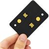 HOLDTAG Supporto di tipo scheda per YubiKey 5 NFC e 5C NFC - Custodia protettiva Case e Holder con slot anti-perdita per portafoglio, zaino e porta carte (chiave di sicurezza non inclusa) (2 slot nero)