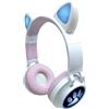 Lexibook, Cuffie wireless 2-in-1 con orecchie da gatto, Effetti luminosi, Suono stereo, con e senza fili, pieghevoli, regolabili, luci LED, ricaricabili, HPBTKT