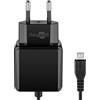 goobay 49603 Caricatore da parete Micro USB 3,0 A, USB, alimentatore per smartphone, adattatore di corrente, 1,5 m, nero