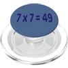 Wistful 7 x 7 = 49 blu navy Meme PopSockets PopGrip per MagSafe