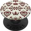 Regal Hearts Casino Icons Studio Lab Cuori Reali Emblemi Retro Casinò Tema Icona Art PopSockets PopGrip Adesivo
