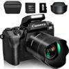 Fine Life Pro Fotocamera digitale 4K 64MP, camera con touchscreen da 4,0, zoom digitale 16X, fotocamera compatta per principianti con funzione WiFi (1)