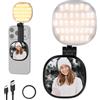 NEEWER BASICS Luce Selfie Magnetica Compatibile con MagSafe iPhone, LED Ring Light per Telefono Piccola Bicolore 2W CRI95+ con Rotazione 360°, Specchio per Trucco Riprese Video Conferenze, NL72B Nero