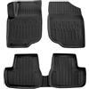 SCOUTT Tappetini Auto in Gomma Su Misura per Peugeot 207 2006-2014, Set da 4 Pezzi, Tappeti 3D Design con Bordo Alto, Inodore, Qualità Premium