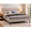 Dmora - Letto matrimoniale Tirino, Sommier per camera da letto, Giroletto per stanza, Struttura porta materasso, Adatto a materasso Cm 160x200, Beige