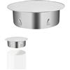 Befun Copertura per foro camino, copertura per tubo della stufa, cappuccio per tubo in acciaio inox da 122 mm, copertura a parete per tubi con diametro interno Ø125 mm, profondità ca. 45 mm