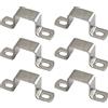 SeeRaphee Fascetta tubolare quadrata in acciaio inox 304, a forma di U, 40 x 40 mm, 6 pezzi