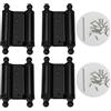 LGEGE Set di 4 cerniere a molla a doppia azione da 3 pollici per porte a battente, in acciaio laminato a freddo nero, lucidato, contemporaneo, con carico massimo di 7,3 kg per cerniera