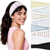 Awumbuk Fascia Capelli Donna, Set da 8 Pezzi, Multicolore con Tinta Unita e Fantasie Assortite, Elastiche e Traspiranti, per Sport Yoga Corsa e Uso Quotidiano (Rosa)
