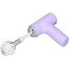 Masyrt Frusta Elettrica Sbattitore Manuale Senza Fili Frusta Manuale con 2 Fruste Intercambiabili con 3 modalità di velocità per Uova Frappè Crema Burro Alimenti per Bambini (Viola)
