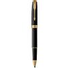 Parker Sonnet penna roller | laccatura di colore nero opaco con finiture in oro | pennino sottile | Confezione regalo