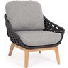 BIZZOTTO HOME EMOTION POLTRONA CON CUSCINO TAMIRES ANTRACITE 0660606