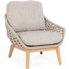 BIZZOTTO HOME EMOTION POLTRONA CON CUSCINO TAMIRES BEIGE 0660601
