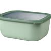Mepal - Multi Bowl Cirqula Rectangular - Contenitori Plastica con Coperchio - Adatto come Contenitore Ermetico per Frigo, Microonde, Congelatore da Portata - Ciotole Cucina - 3000 ml - Nordic sage