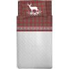 PENSIERI DELICATI Completo Letto Singolo 100% Cotone, Completo Lenzuola Singolo 90x200 Comprensivo di Lenzuolo sotto, Lenzuolo sopra e 1 Federa a Sacchetto, Made in Italy, Fantasia Tartan Cervo Rosso
