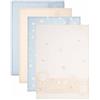 THUN Set 4 strofinacci con cestino, 100% cotone, Collezione Elengance, strofinaccio 40x60 cm; cestino 18x18 cm