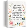 JerLoe Bedtime Prayer Canvas Wall Art Motivational Christian Child Prayer Stampa su tela Scrittura Bibbia Versi Pittura Decorazione da parete per la casa Decorazione da parete incorniciata Regalo per