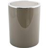 MSV - Pattumiera a pedale Kamaka con coperchio basculante - Capacità 6L - Ideale per il bagno - Dimensioni Ø18,5 x 26 cm - Colore tortora
