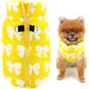 SMALLLEE_LUCKY_STORE, Cappotto invernale impermeabile con anello a D per cani e gatti di piccola taglia - Mantello imbottito con cerniera - Per chihuahua, yorkshire, gattino - Giallo - Taglia XS