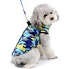 SELMAI Camo Cappotti Impermeabili per Cani Piccoli Chihuahua Vestiti per Gatti Giubbottino Cane Taglia Piccola Cappotto Abbigliamento per Animali Domestici Gilet Cablaggio con Anello a D Blu M