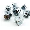 BESCON DICE Bescon Super Brillant brillant en métal argenté 7 pcs Polyédrique dés Ensemble, EN MÉTAL Chromé RPG Jeu dés Lot de 7