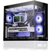 Itek Case Gaming SHOWBUI 37WB - Tower ATX con 3 Ventole ARGB 12 cm, USB-C, 2x USB 3.0 e Pannelli Laterale & Frontale in Vetro Temp - Ed. Bianca e Nera