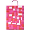 Rex Sadoch Borsa shopper Rex-Sadoch Allegra Mattoncini su kraft bianco - 16x8x21 cm rosa/rosso - conf. 25 pz - SDF16-276J - F09441