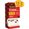 Scotch Nastro adesivo Scotch® Crystal trasparente - 19 mm x 33 mm - Value Pack 12+2 GRATIS - 6-1933R14 conf. 14 pz - F09428