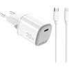 Celly Caricatore da parete Celly GaN 1x USB-C 20W + cavo USB-C / Lightning - bianco UPTC1USBC20WCTL - F09670