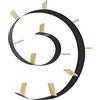 Kartell Bookworm Mensola da Parete, 11 Reggilibri, PVC, Nero Oro