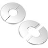 M METERXITY 2-Pack Flangia A Parete Divisa, Per Tubo OD 0.9 Pollici/22mm 304 Acciaio Inox Piastra Scudetto Rotonda Autoadesiva Coperture Idrauliche Per Tubi Dell'acqua/Rubinetti