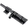 Litensh Chiavistello scorrevole per cancello resistente, Serratura con Foro Porta Catenaccio Porta con foro per lucchetto, in acciaio inossidabile 304, diametro 12 mm (196MM Nero)