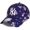 New Era York Yankees cap MLB Basecap Blumenmuster Kappe Baseball Damen Blau - One-Size