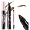 Boobeen Microblading Eyebrow Pen - Matita per sopracciglia waterproof con pennello angolato, matite per sopracciglie per donne, matita per sopracciglia ad asciugatura rapida e a lunga tenuta