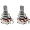 Musiclily Basic Metrico B250K Mini Potenziometro Split Shaft Pots 2 Pezzi | Grosso 18 Denti, Lineare Taper,per Chitarra Elettrica Basso