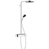 hansgrohe Pulsify S - Colonna doccia a risparmio idrico (EcoSmart) con miscelatore termostatico, Sistema doccia (260 mm) con rubinetto, doccetta, tubo, asta e soffione doccia tondo, cromo, 24221000